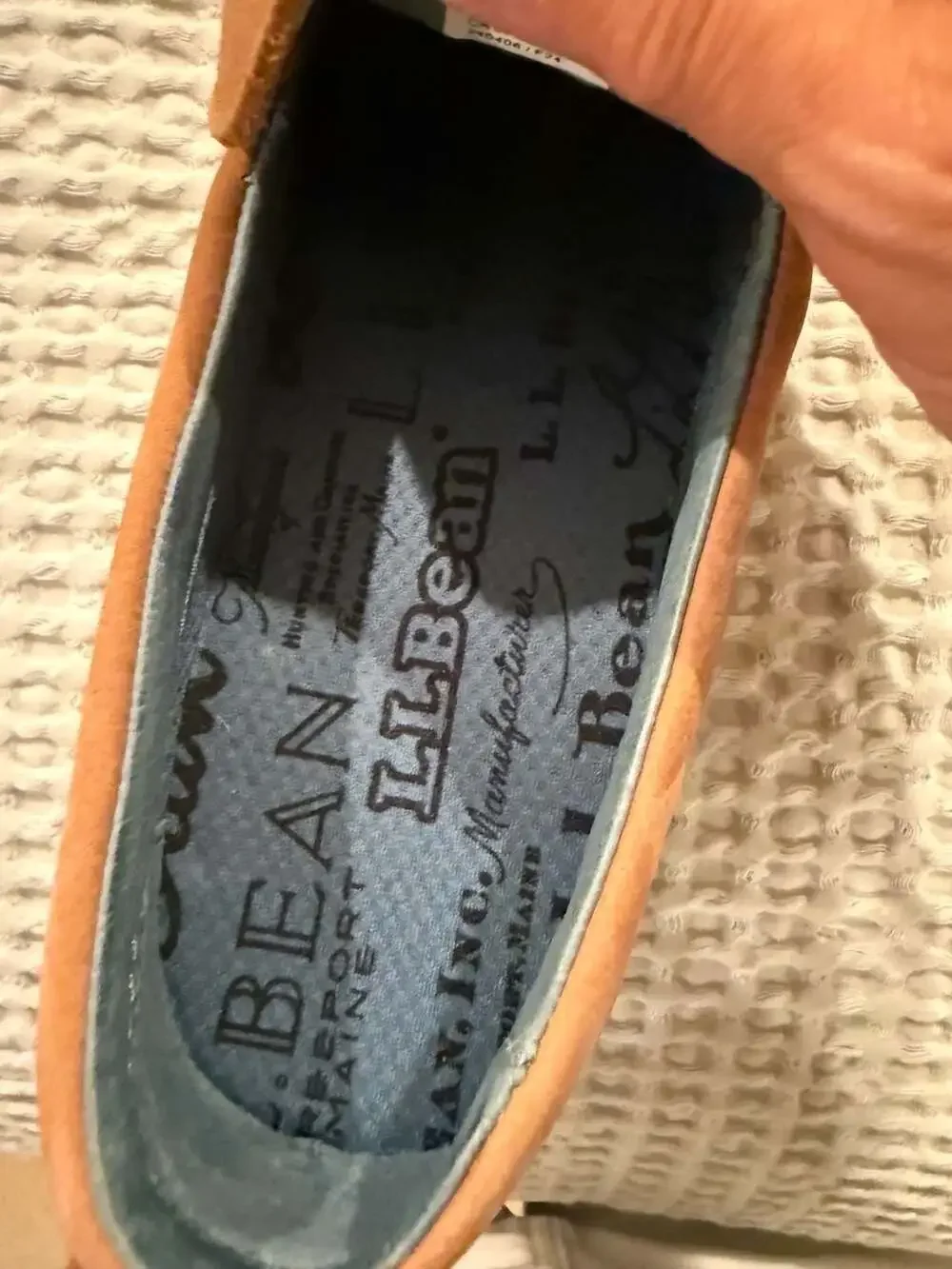 L.L. Bean Brown Leather Slip-On Sneakers